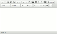 screenshot of CKEditor with standard preset